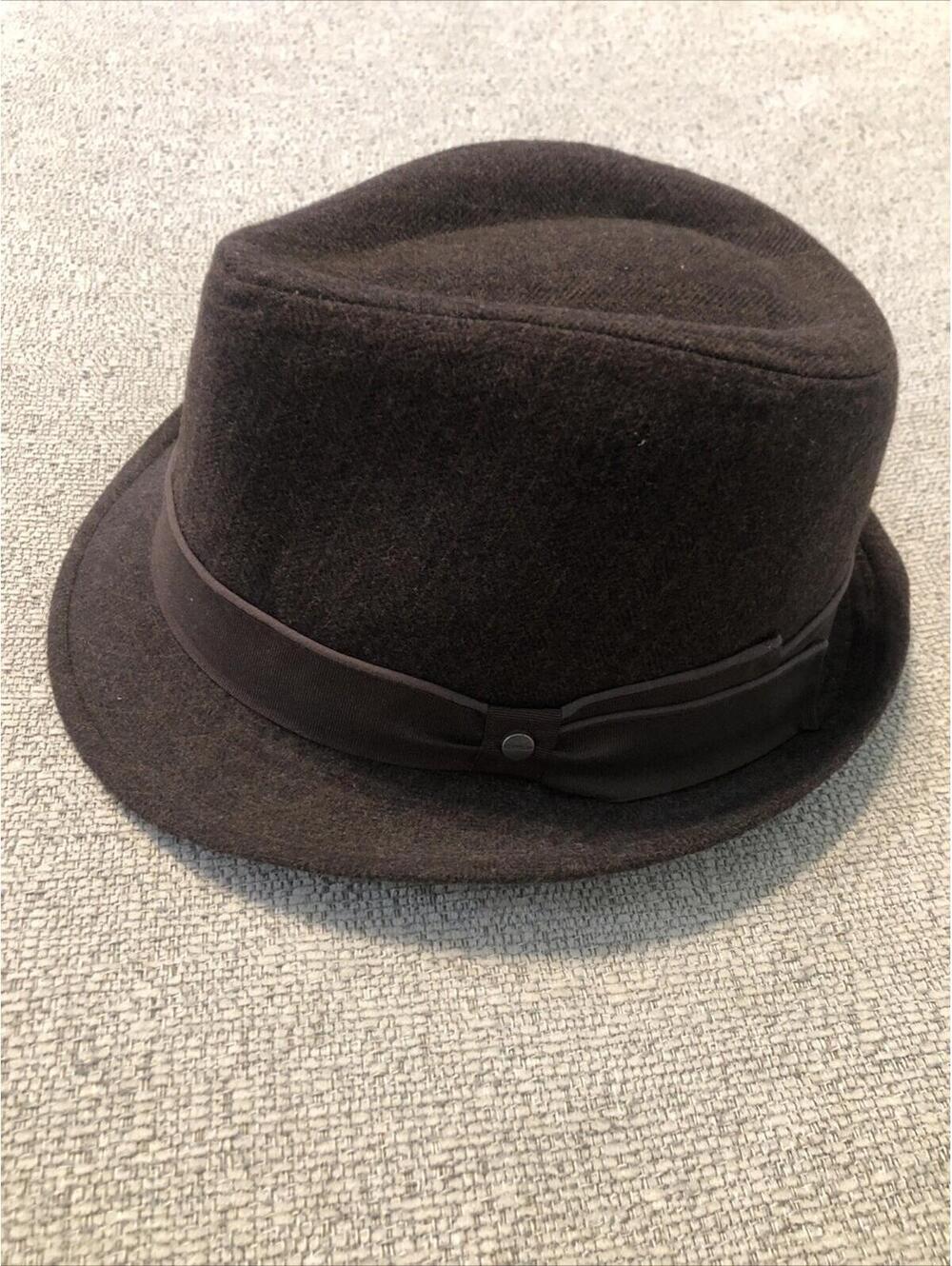 Stetson Hat Mens Large Brown Fedora Cap Casual L/XL Wool Blend